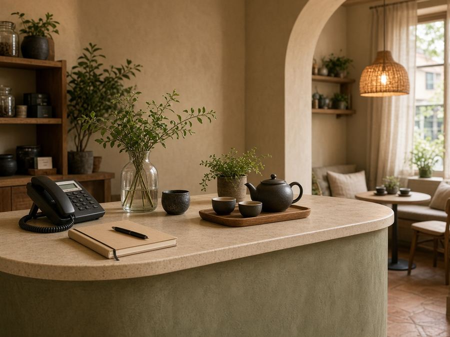 Contact desk at Studio Abodenest in Plovdiv