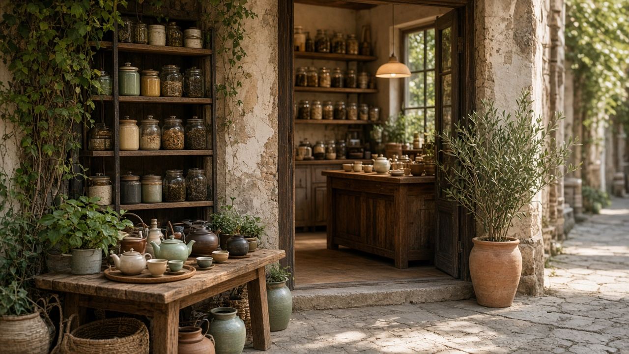 Tea shop / tea house workspace at Studio Abodenest